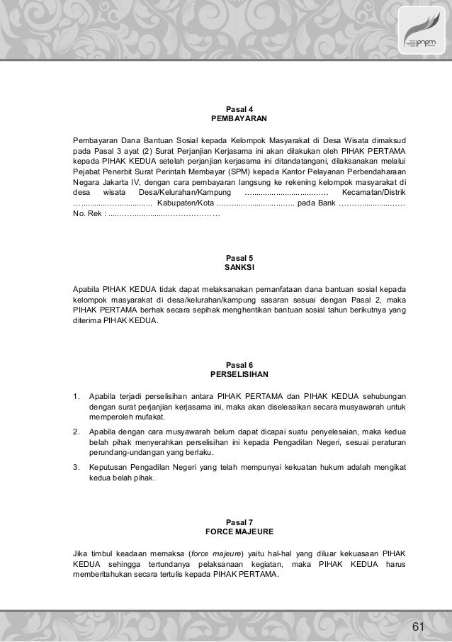 Contoh Surat Perjanjian Biro Perjalanan Wisata - Seputar Jalan