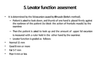 Normal Levator Function Case of ptosis and itβs diagnosis and management | PPTX