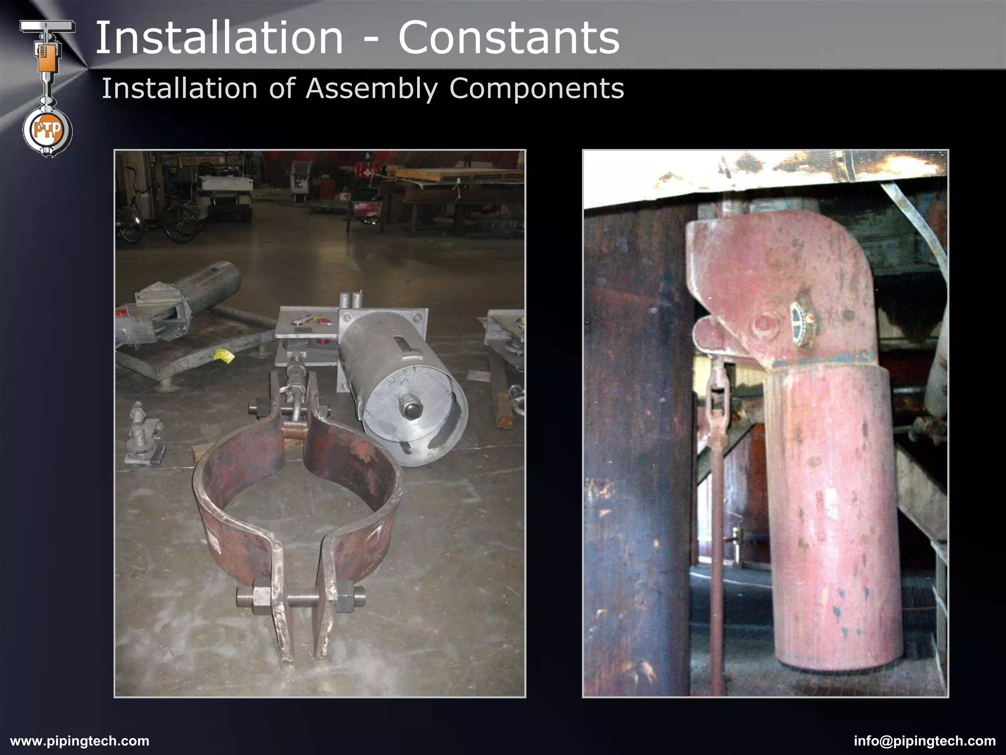 Installation - Constants Installation of Assembly Components 