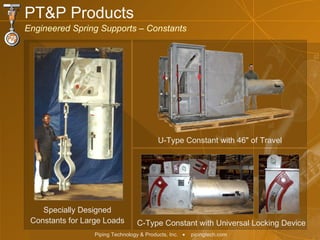 U-Type Constant with 46 "  of Travel Specially Designed Constants for Large Loads PT&P Products Engineered Spring Supports – Constants C-Type Constant with Universal Locking Device 