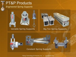 Constant Spring Supports Big Ton Spring Supports Variable Spring Supports PT&P Products Engineered Spring Supports 