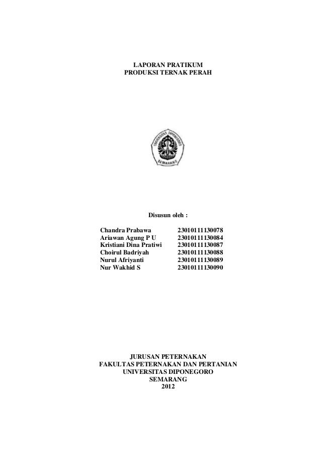 Laporan Produksi Ternak Perah
