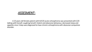 A case study on paranoid schizophrenia with OCD. | PPTX