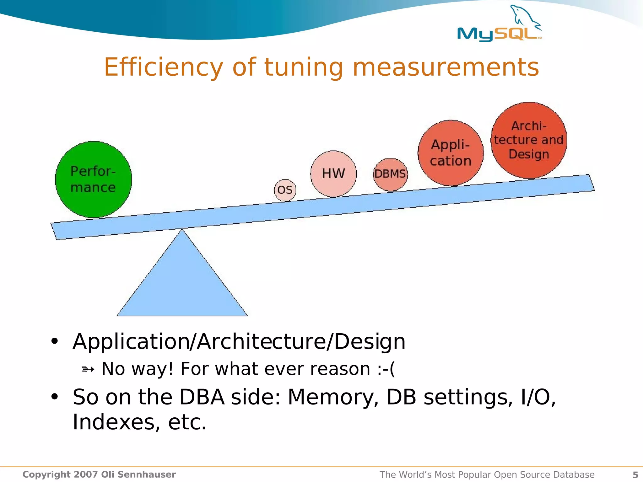 MySQL Performance Tuning | PDF | Databases | Computer Software and ...