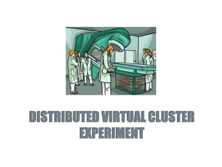 DISTRIBUTED VIRTUAL CLUSTER
EXPERIMENT
VCOC, FIRE Engineering Workshop, Ghent, Nov. 6th – 7th 2012
 