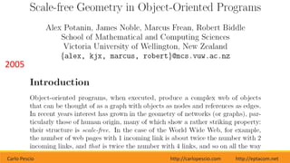 Carlo Pescio http://carlopescio.com http://eptacom.net
2005
 