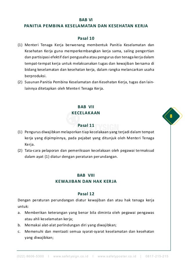 Uu No 1 Tahun 1970 Tentang Keselamatan Kerja Rasanya Uu No 1 Tahun 1970 Tentang Keselamatan Kerja Rasanya
