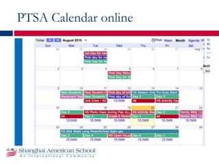 PTSA Calendar online
 