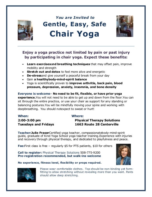 chair yoga information flyer flyer for chair yoga