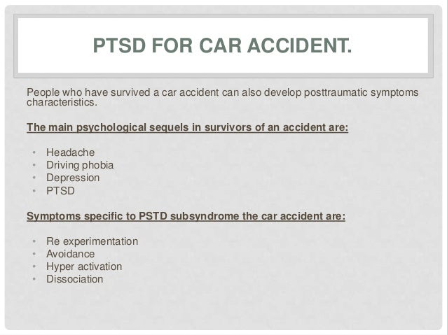 Ptsd. car accident
