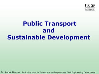 Public Transport and Sustainable Development | PPT