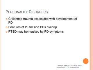 PTSD and ASD