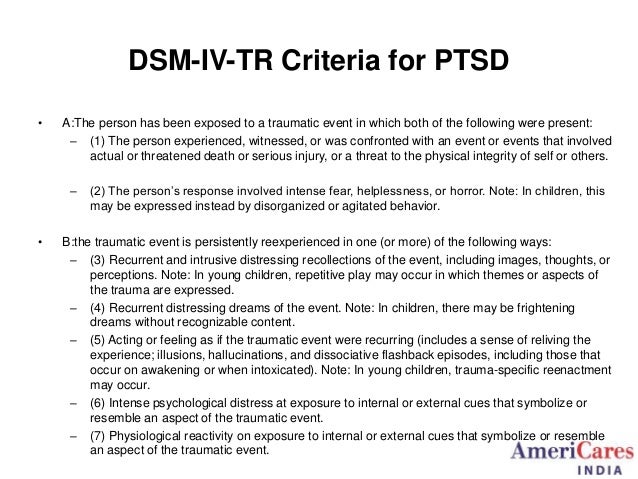 dsm 5 ptsd criteria children