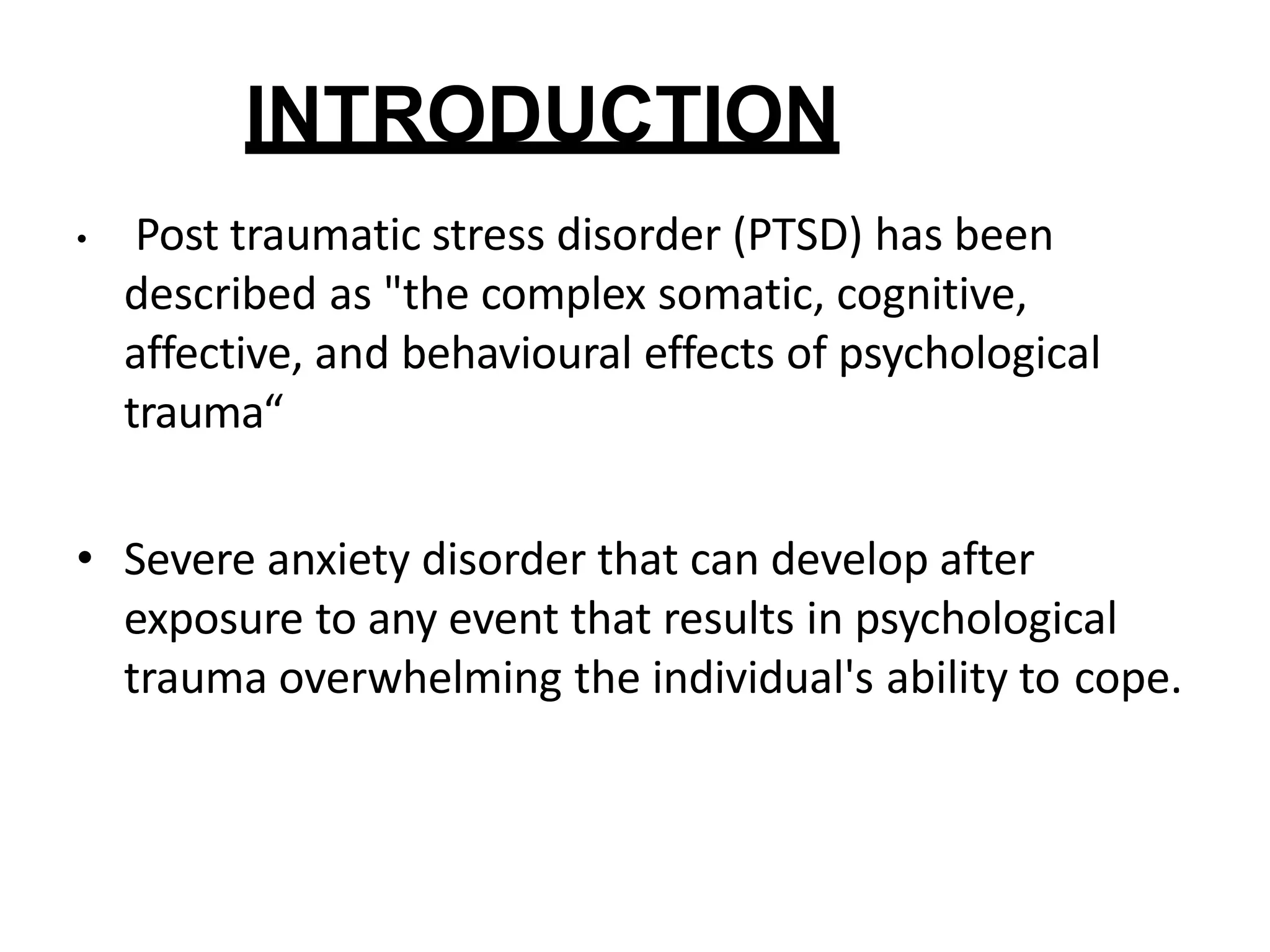 PTSD BY RITIKA SONI | PPTX