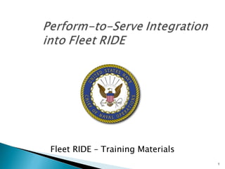 Fleet RIDE – Training Materials 