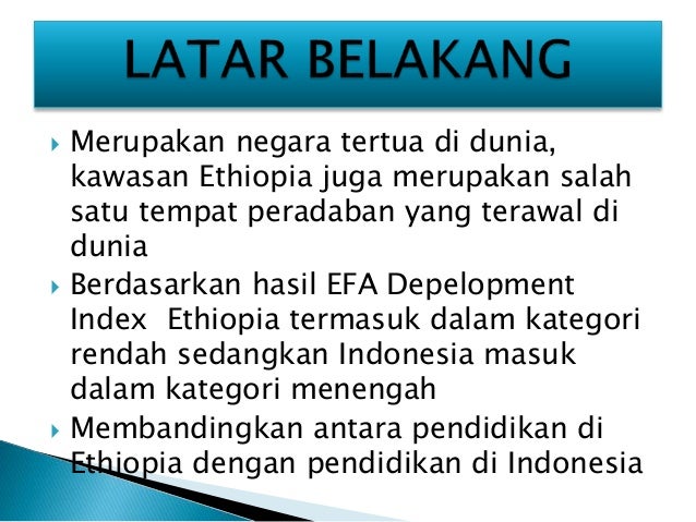 PPT Perbandingan Pendidikan di Ethiopia