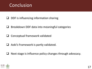 Influence of information sharing within the Tanzania Dairy Development Forum on nurturing regional platforms