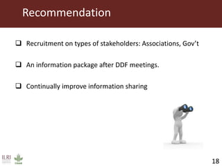 Influence of information sharing within the Tanzania Dairy Development Forum on nurturing regional platforms