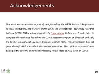 Influence of information sharing within the Tanzania Dairy Development Forum on nurturing regional platforms