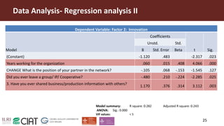 Influence of trust on capacity development within the members and influenced groups of the Nicaraguan Learning Alliance