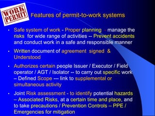 Work Permit Executor Work permit of fire and safety engineering | PDF