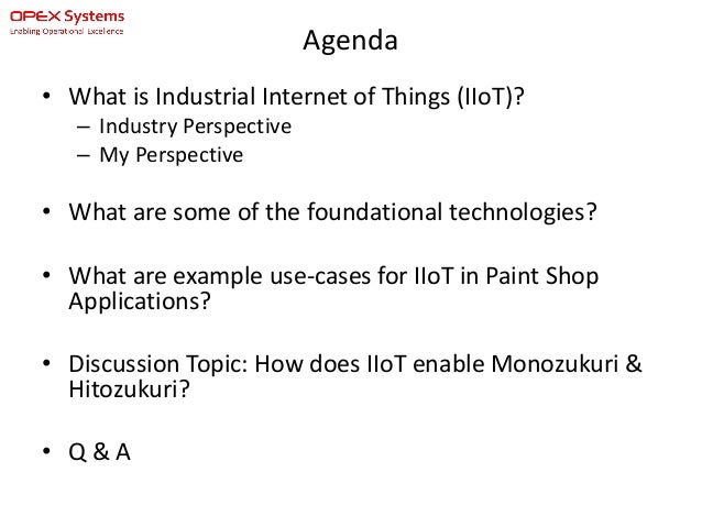 industrial internet of things iiot for automotive paint shop operat