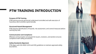 Comprehensive PTW Training: Ensuring Safe Work Permit Procedures and ...
