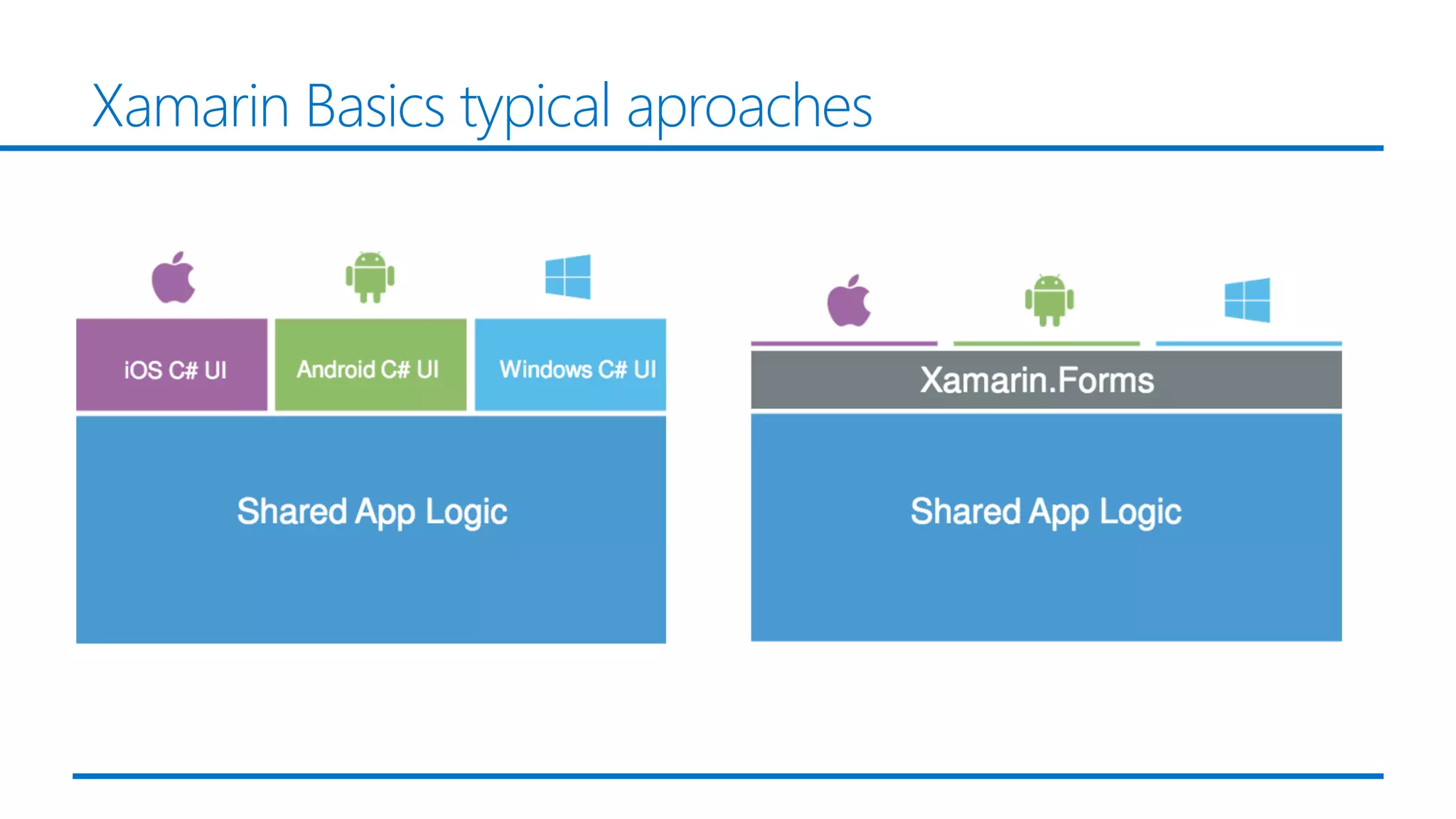 Xamarin Basics typical aproaches
 