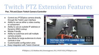 PTZOptics PTZ Twitch Extension PPTX