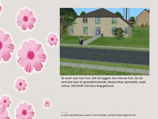 Ze staan voor hun huis. Dat wil zeggen, hun nieuwe huis. Ze zijn
verhuisd naar en gemoderniseerde, bewoonbaar gemaakte, oude
schuur. Het heeft niet eens lang geduurd.




---------
Ja, het is dezelfde kavel, anders is het verboden, dit klinkt alleen logischer XD
 