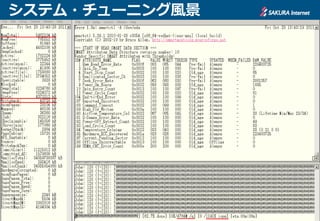 システム・チューニング風景
 