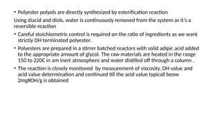 Building blocks of polyureathane helps in PU | PPTX