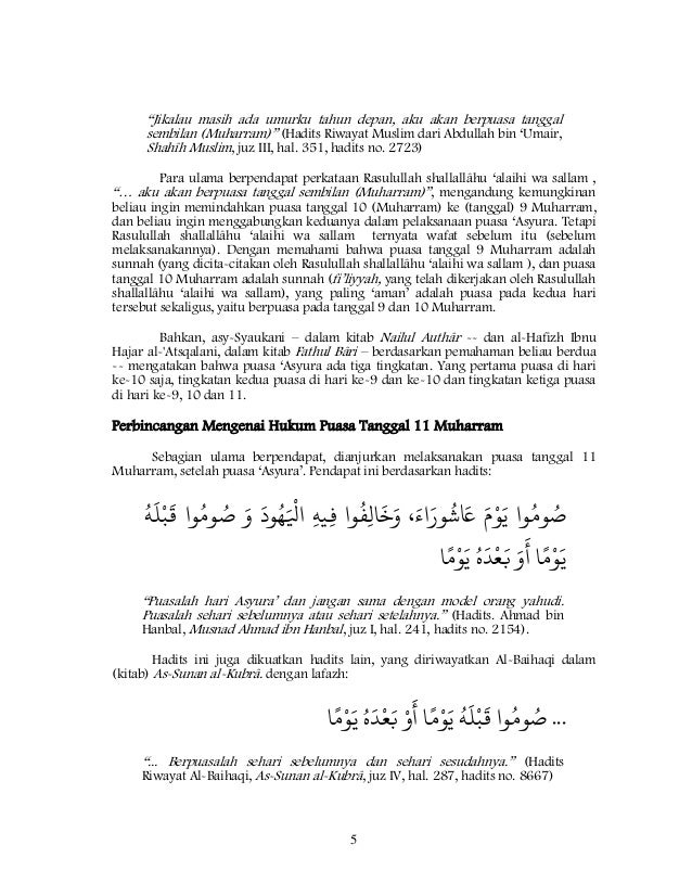 Puasa 'asyura, puasa sunnah pada bulan muharram Puasa 'asyura, puasa sunnah pada bulan muharram