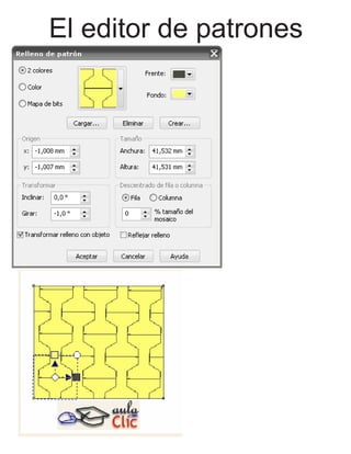 El editor de patrones