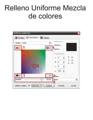 Relleno Uniforme Mezcla
de colores