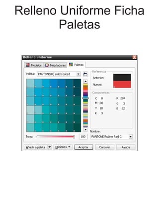 Relleno Uniforme Ficha
Paletas