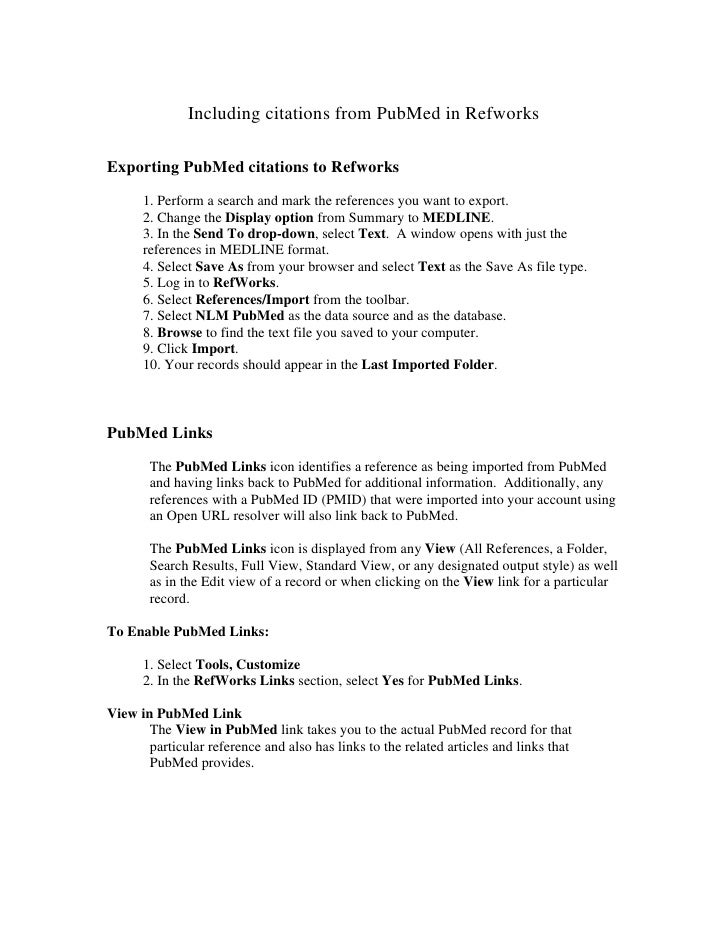 Pub Med Ref Works Citations