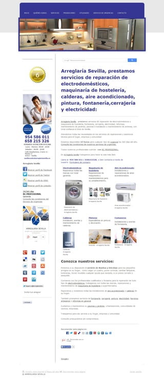 Arreglaria Sevilla Website