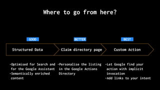 Where to go from here?
 