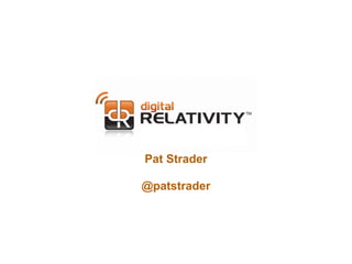 Pat Strader

@patstrader
 