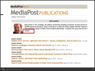 Copyright iCrossing - Proprietary and Confidential   22
 