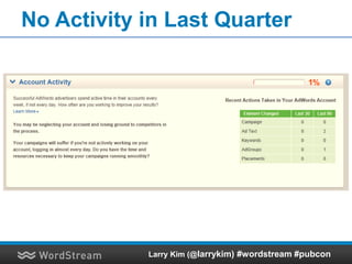 61% Impression Share LOST
Larry Kim (@larrykim) #wordstream #pubcon
 