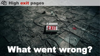 High exit pages
What went wrong?
 