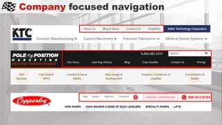 Company focused navigation
 