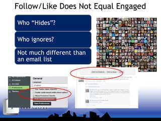 Follow/Like Does Not Equal Engaged
 