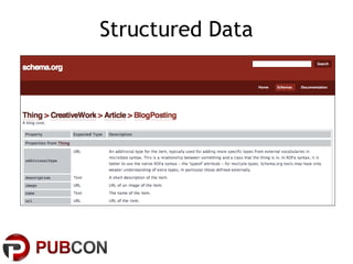 Structured Data
 