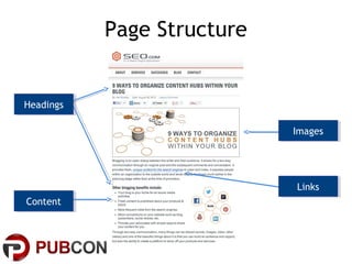 Page Structure


Headings
Headings

                            Images
                             Images




                            Links
                             Links
Content
Content
 