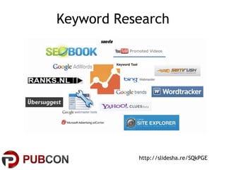 Keyword Research




           http://slidesha.re/SQkPGE
 