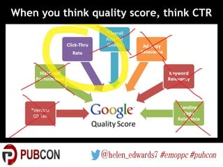 When you think quality score, think CTR
 