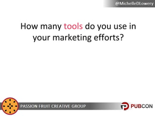 How many tools do you use in
your marketing efforts?

 